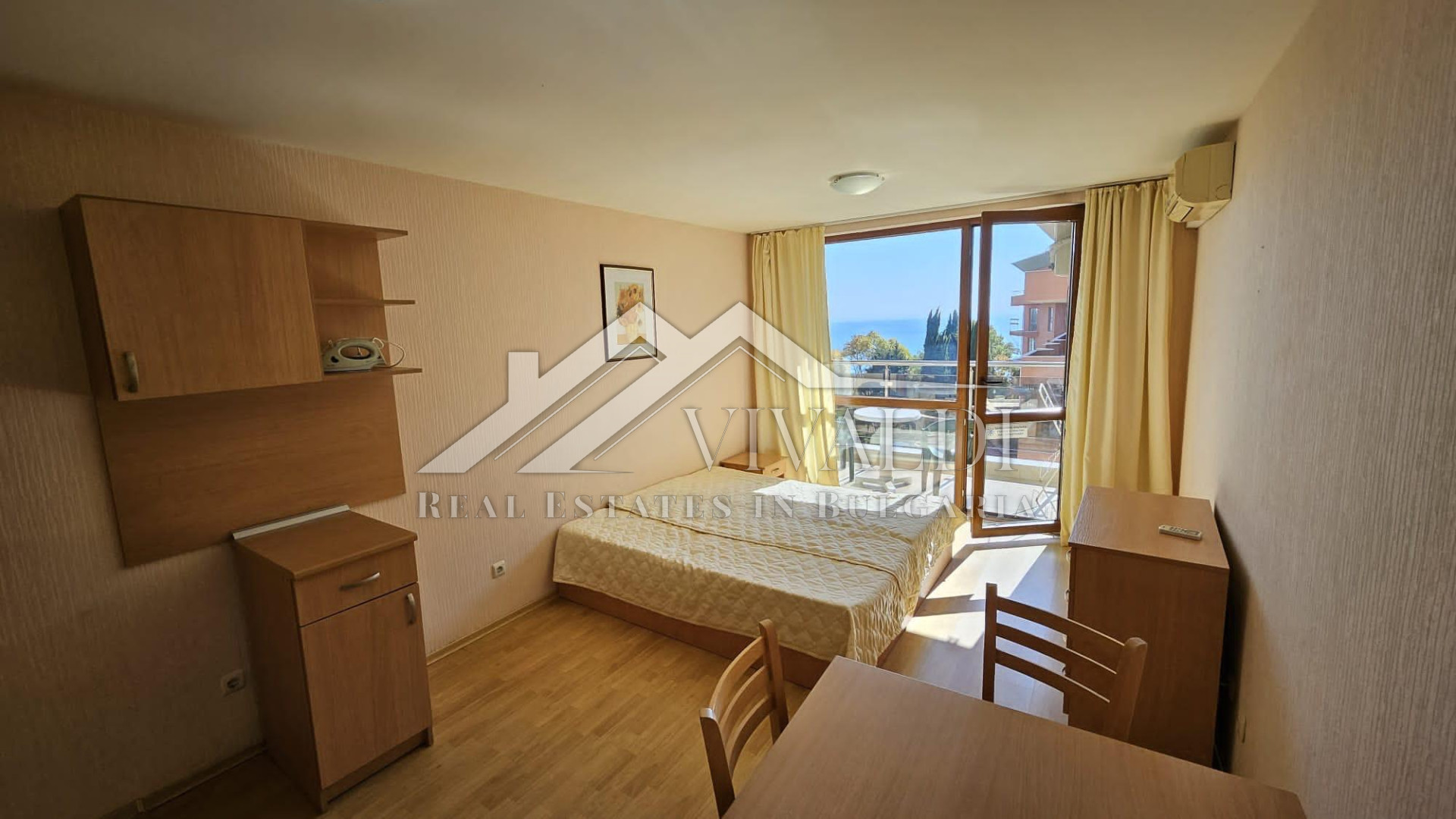 Уютная студия в жилом комплексе с видом на море, г. Несебр  